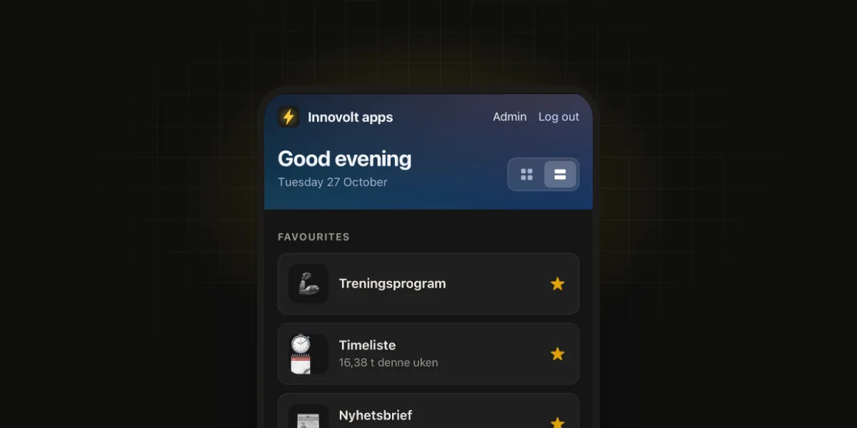 Skjermbilde av Artifact Hub på mobil, med forsiden og favorittappene